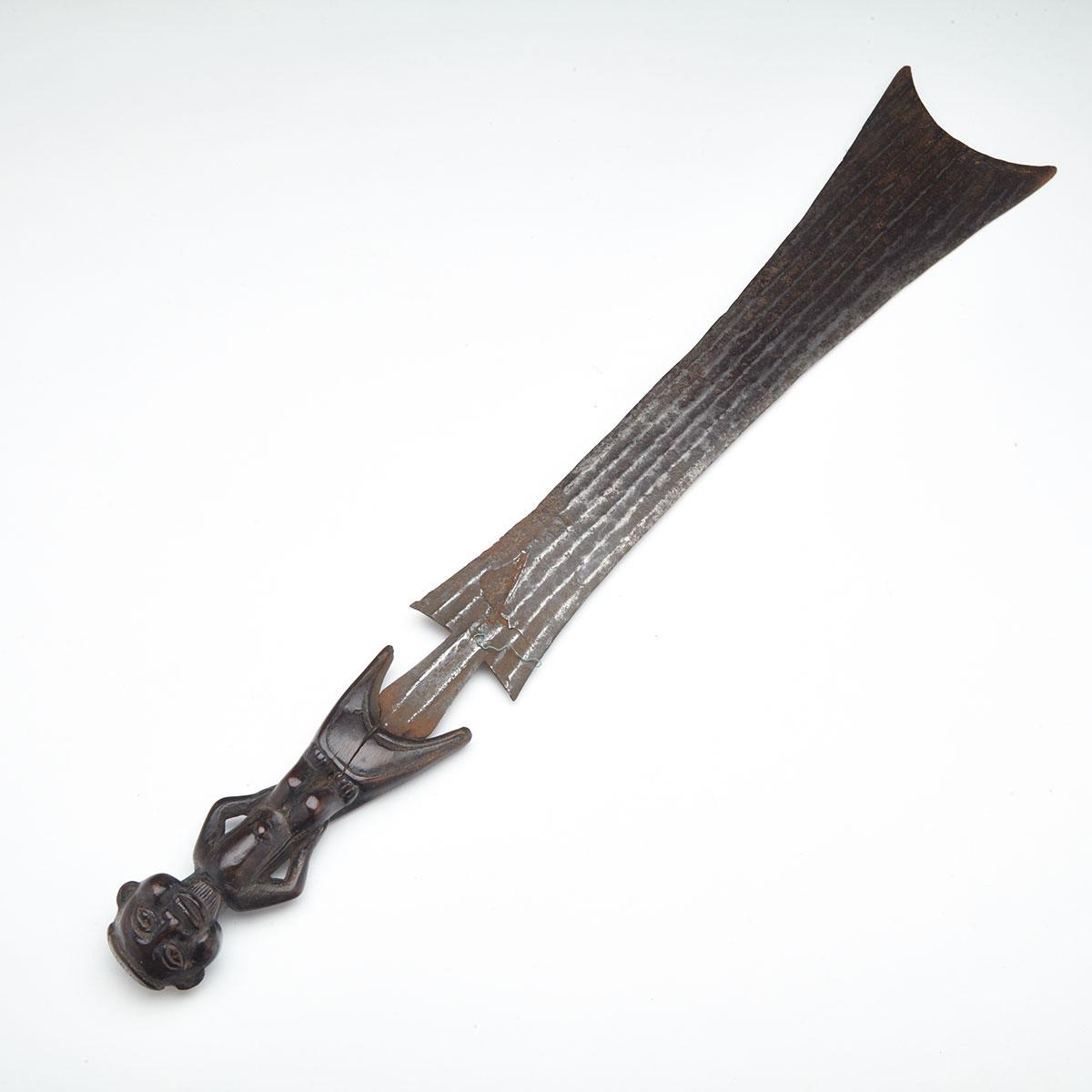 West African Tikar Sword Knife, Cameroon, 19th century