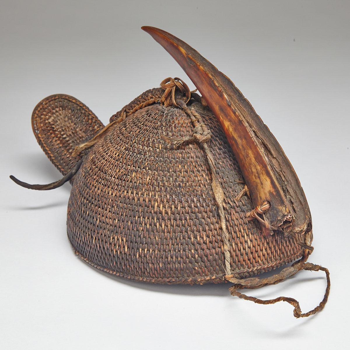 North East India, Arunachai Pradesh Nyishi Tribe Hornbill Hat, 19th century