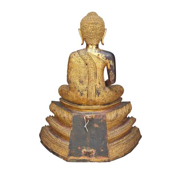 Gilt Bronze Ratnakosin-Style Seated Buddha, Thailand, 19th Century