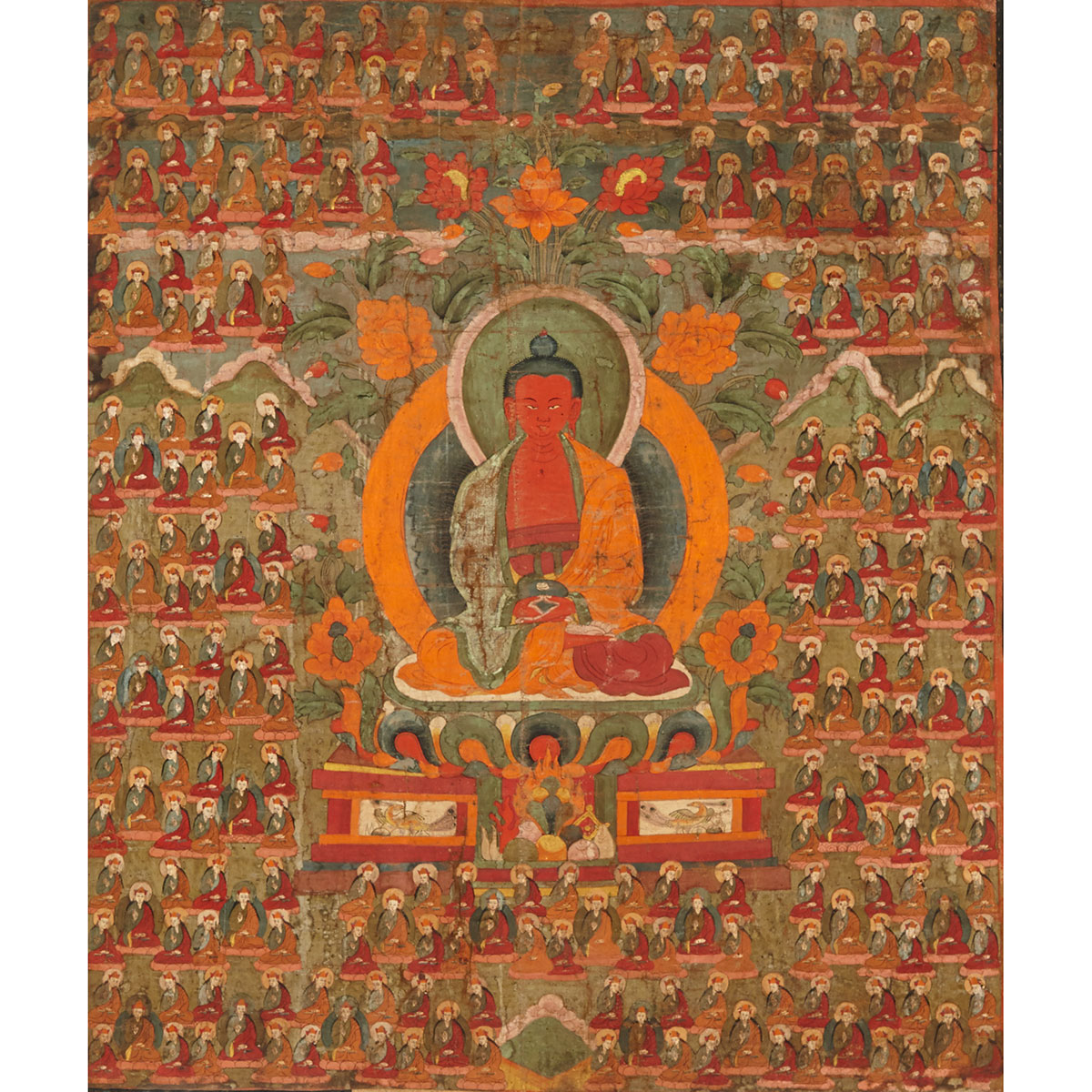 Thangka of Red Medicine Buddha, Tibet, 18th/19th Century