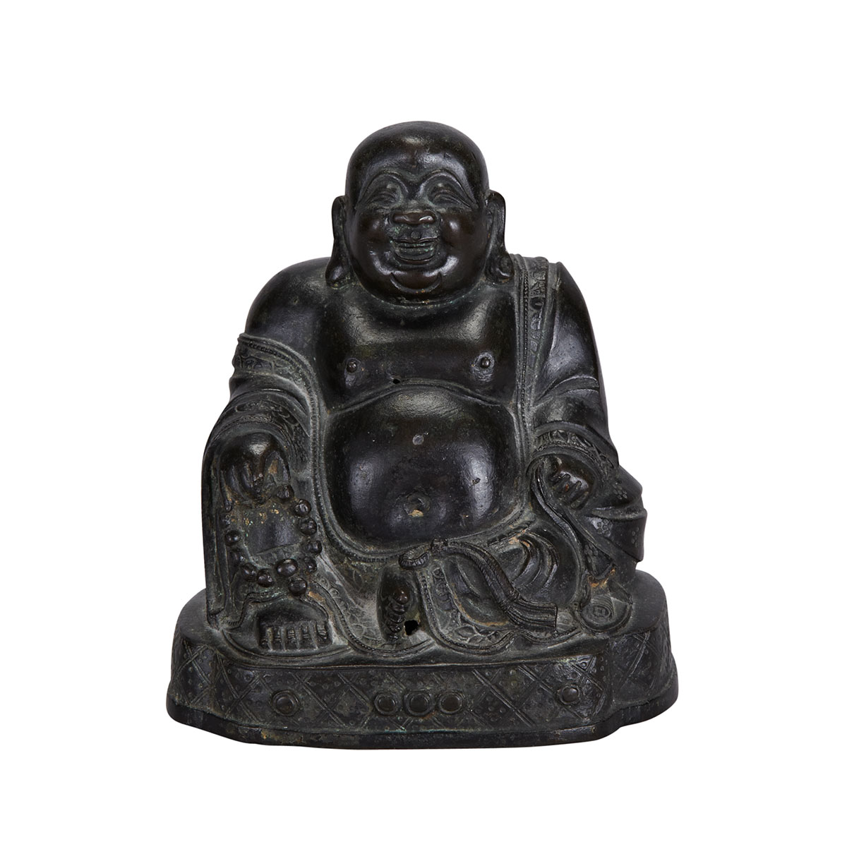 Bronze Seated Figure of Putai, 16th/17th Century
