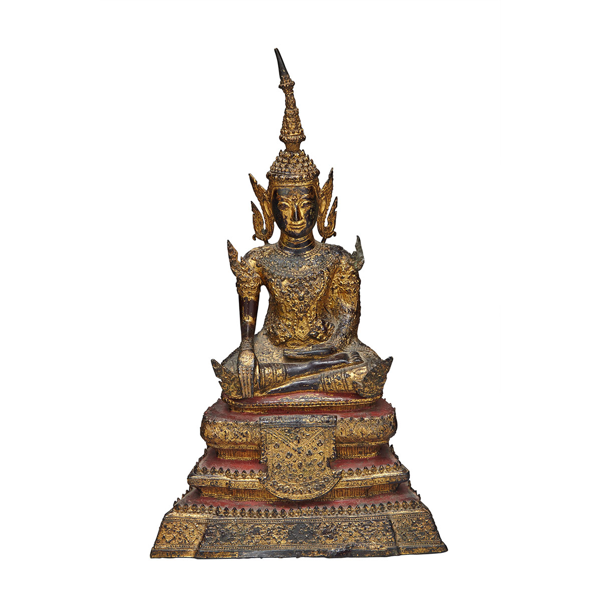 Gilt Bronze Seated Buddha, Thailand, 19th Century