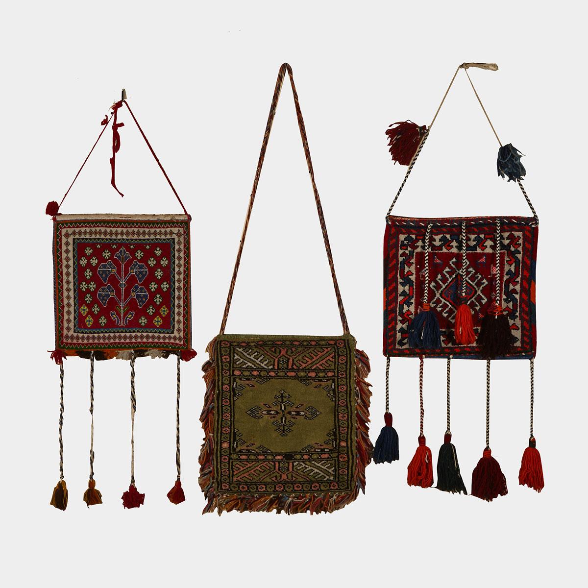 Three Hand-Woven Saddle Bags, Iran/India, Mid-20th Century