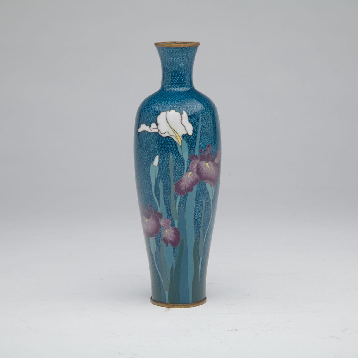 Miniature Cloisonné Enamel ‘Floral’  Baluster Vase, Early 20th Century