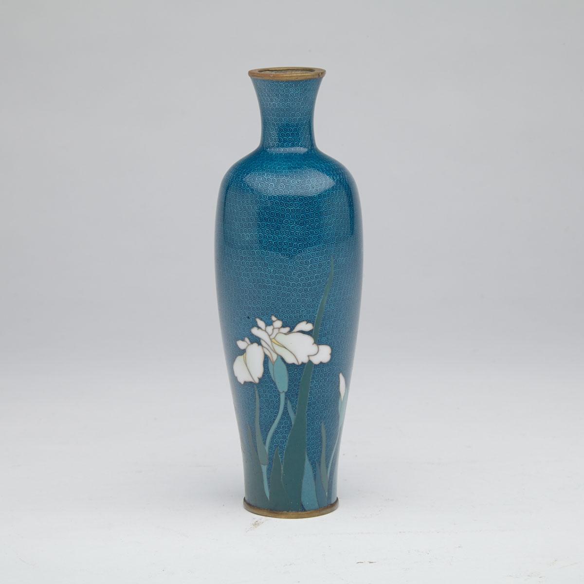 Miniature Cloisonné Enamel ‘Floral’  Baluster Vase, Early 20th Century
