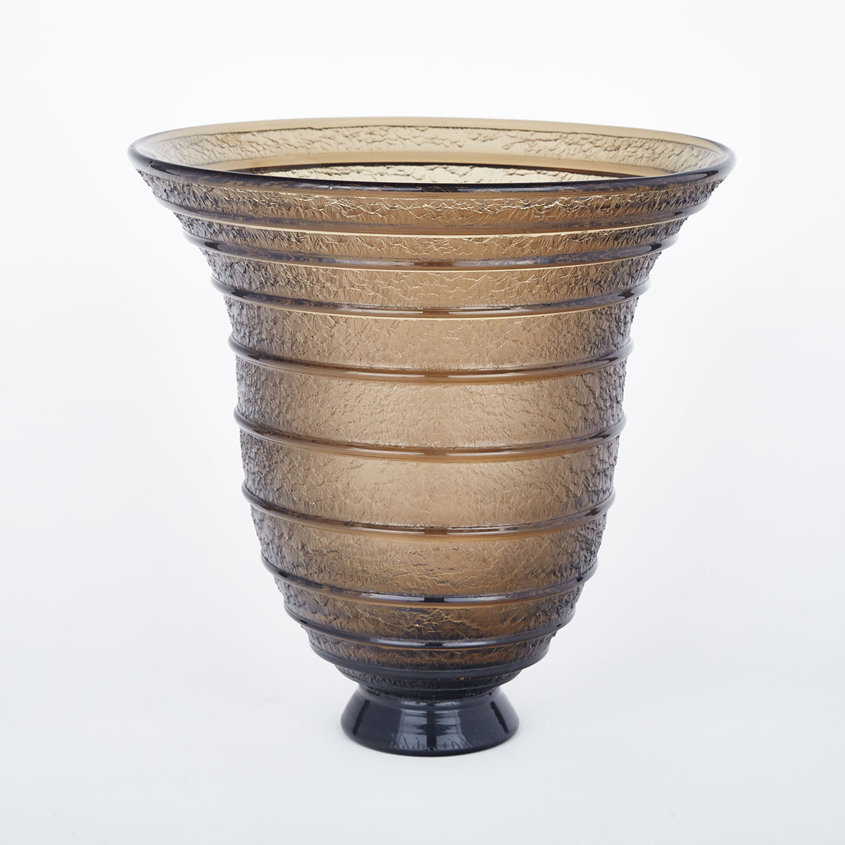 Daum Acid-Etched Glass Large Vase, c.1930