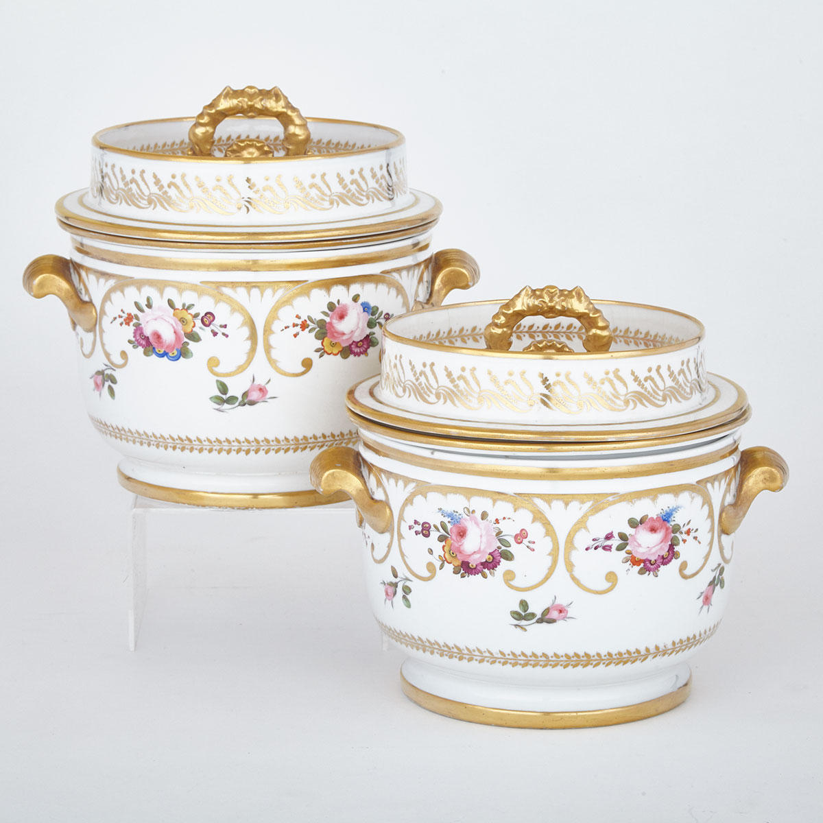 Pair of Chamberlains Worcester Fruit Coolers, c.1830