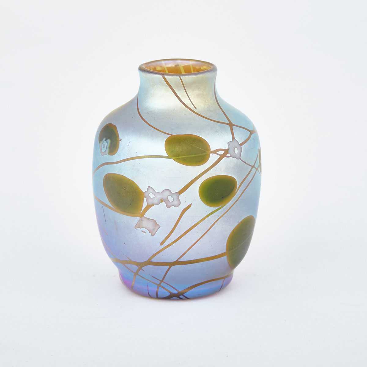 Steuben ‘Aurene’ Decorated Iridescent Glass Vase, early 20th century