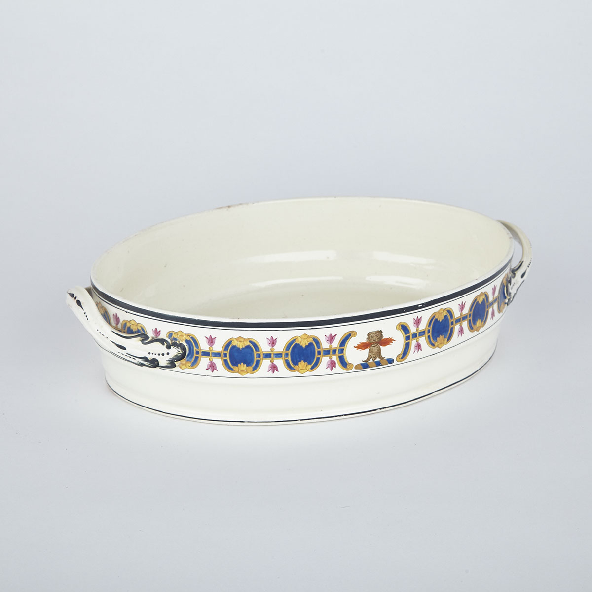 Turner Creamware Armorial Oval Dish, c.1788