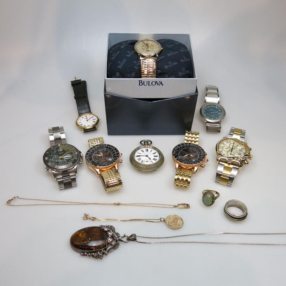Quantity Of Gold, Silver And Costume Jewellery And Watches