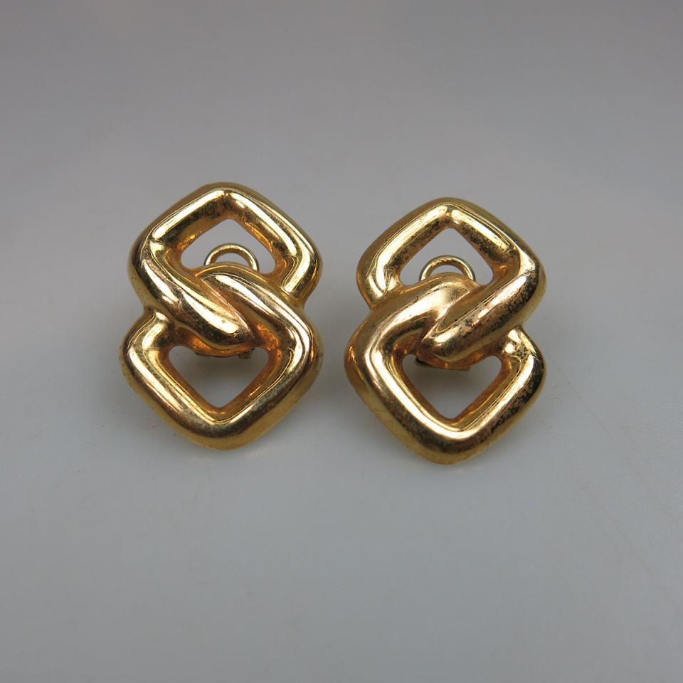Pair Of Italian 14k Yellow Gold Earrings