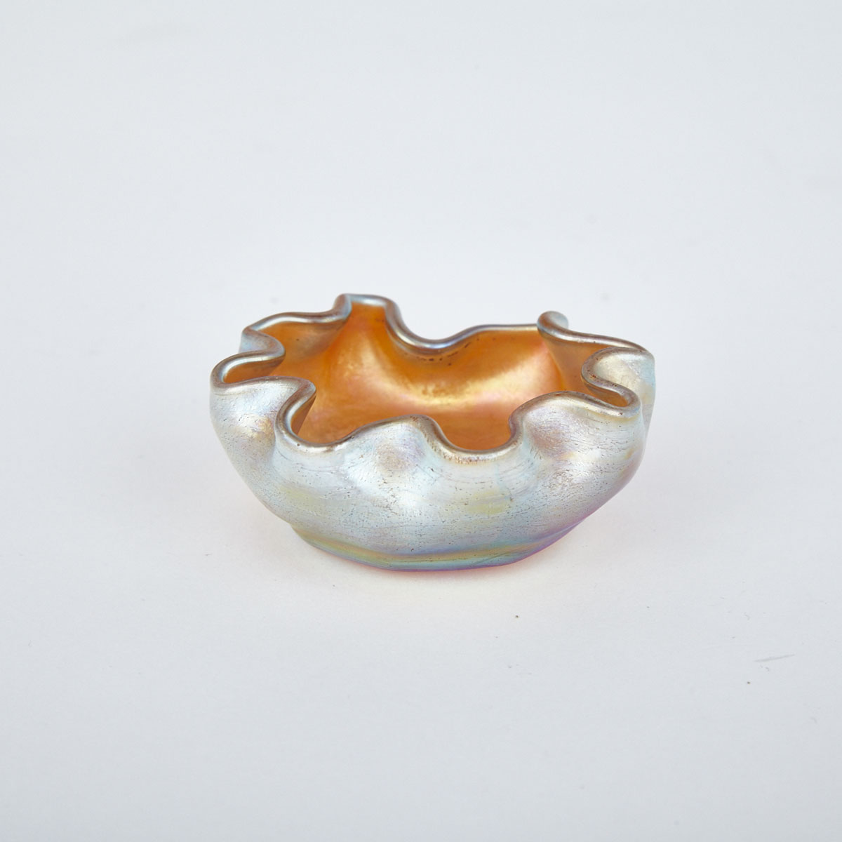 Tiffany ‘Favrile’ Iridescent Glass Salt, early 20th century