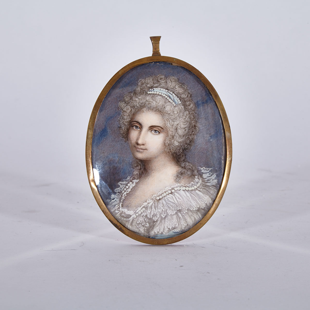 English School Portrait Miniature of The Honorable Lady Sinclair, early 19th century