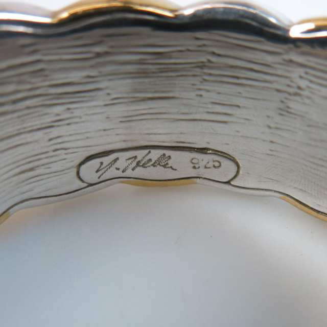 Yaacov Heller Two-Tone Sterling Silver Cuff Bracelet 