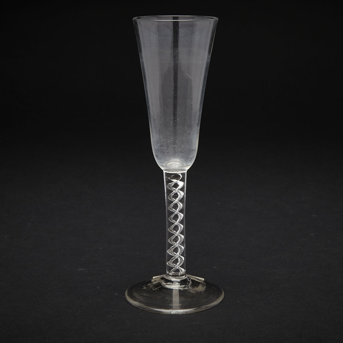 English Air Twist Stemmed Ale Glass, c.1750