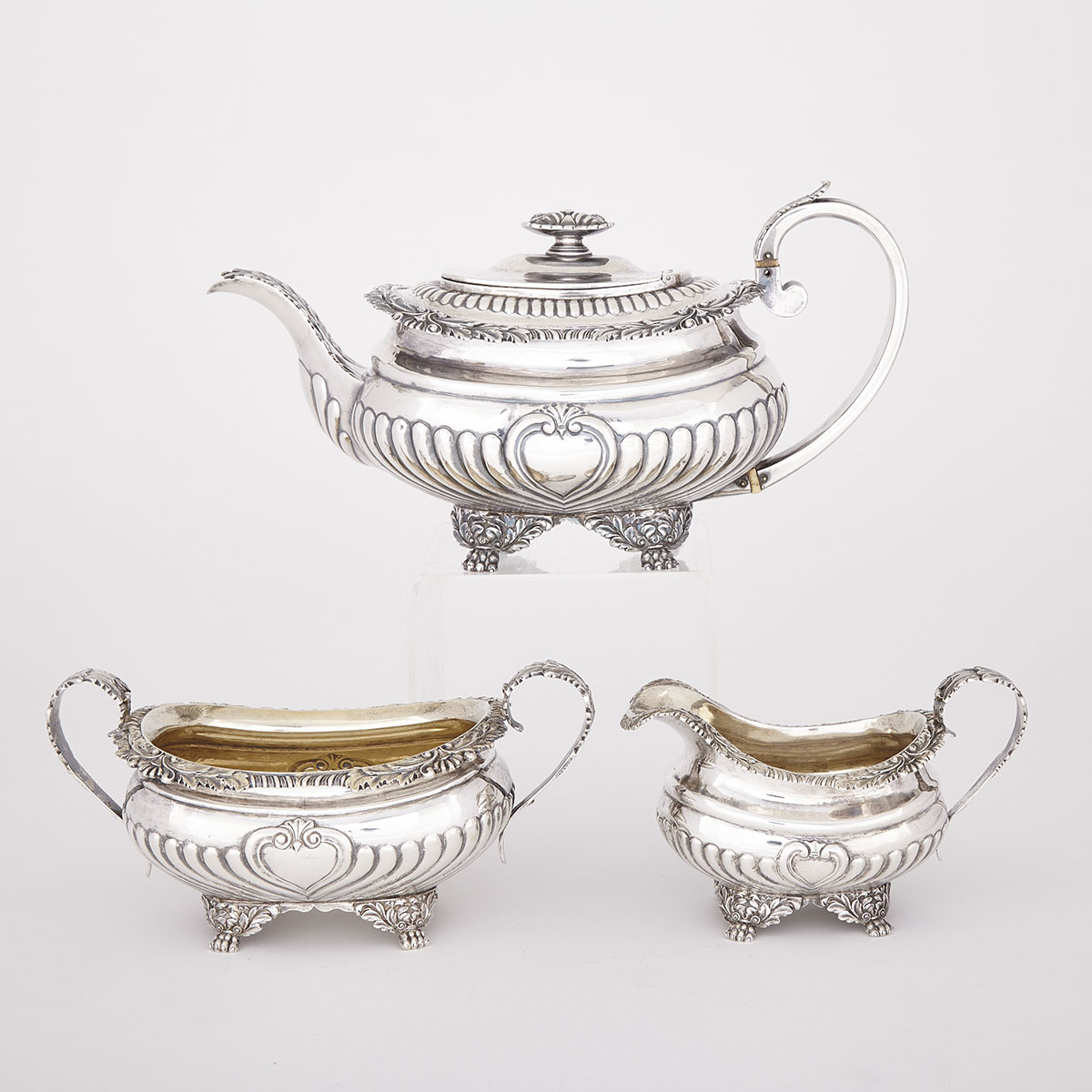 George III Silver Tea Service, Joseph Angell I, London, 1819/20