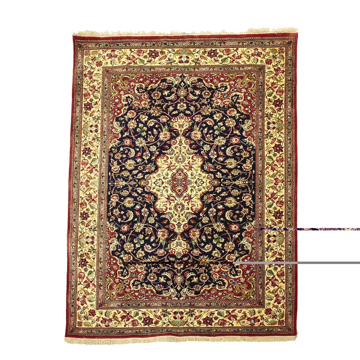 Silk Qum Rug, Persian, late 20th century