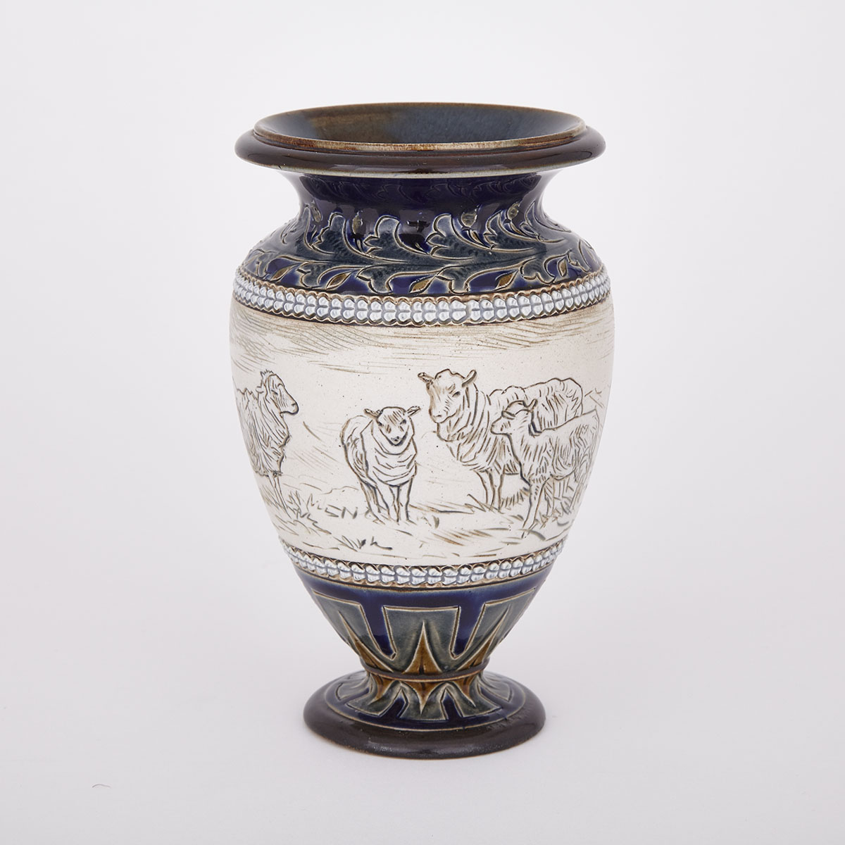 Doulton Lambeth Stoneware Vase, Hannah Barlow, 1887