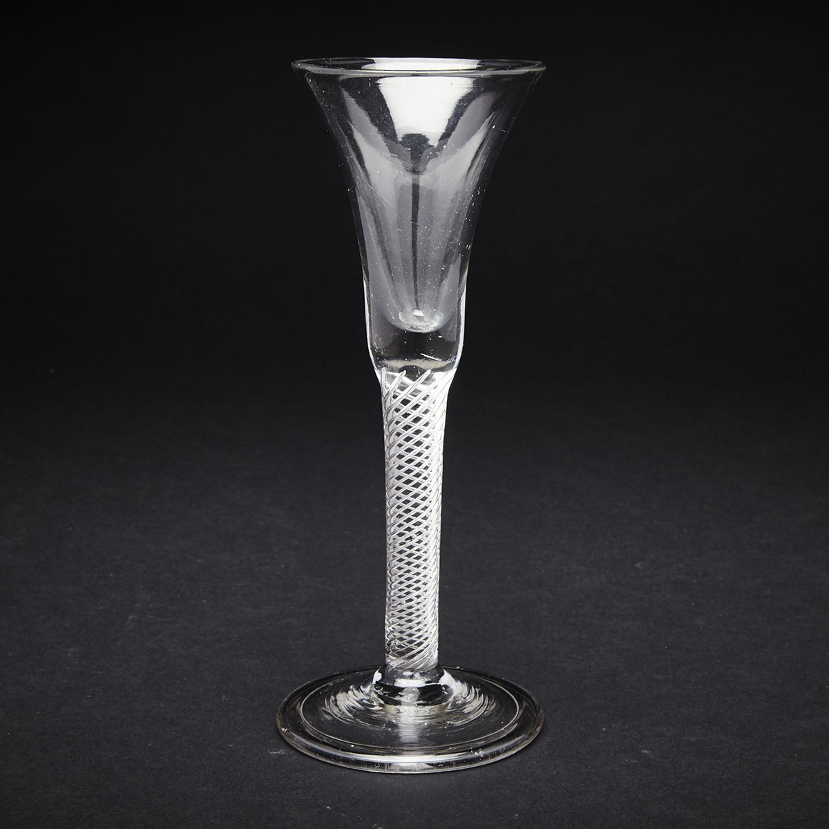 English Air Twist Stemmed Wine Glass, c.1750