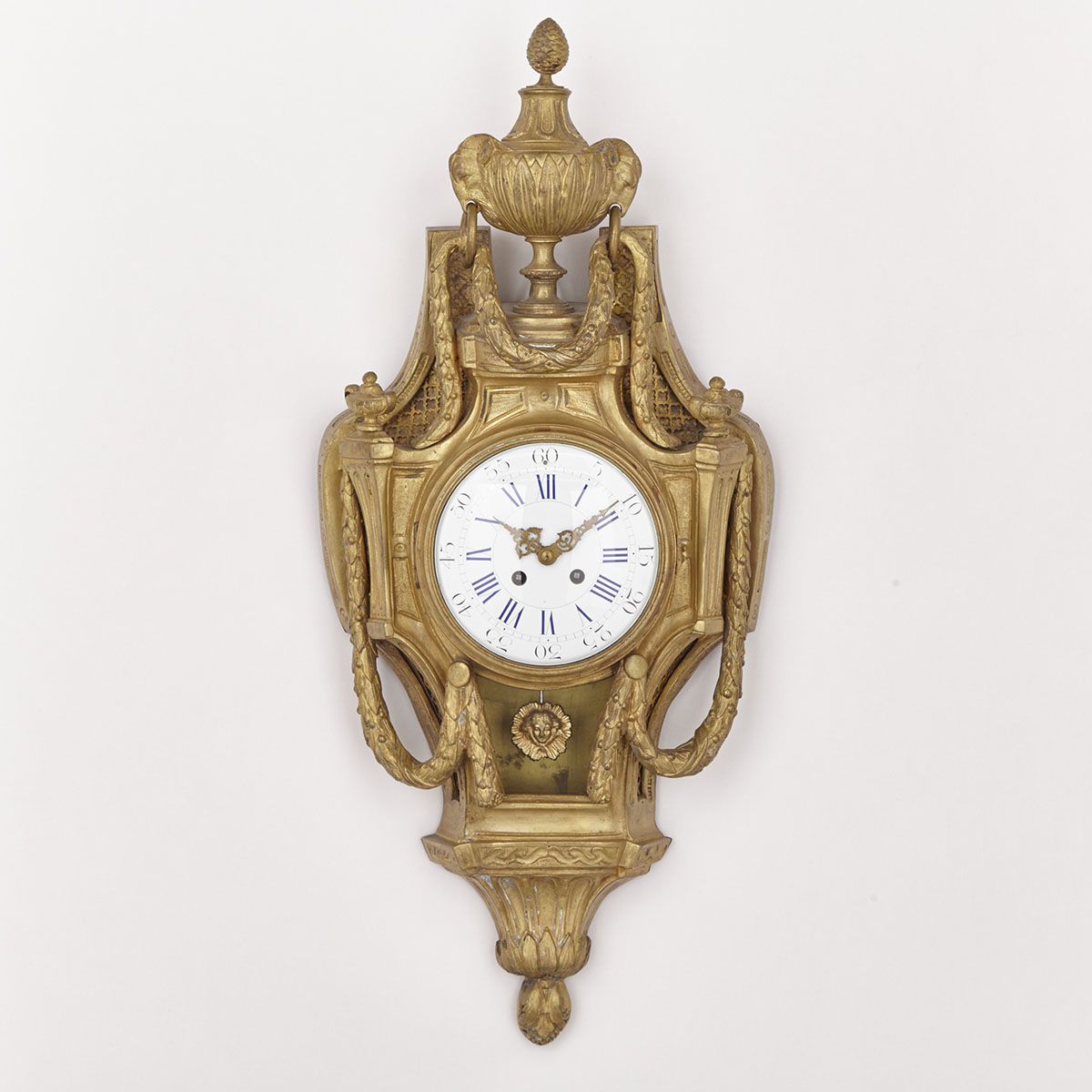 Louis XVI Style Gilt Bronze Cartel Clock, c.1900