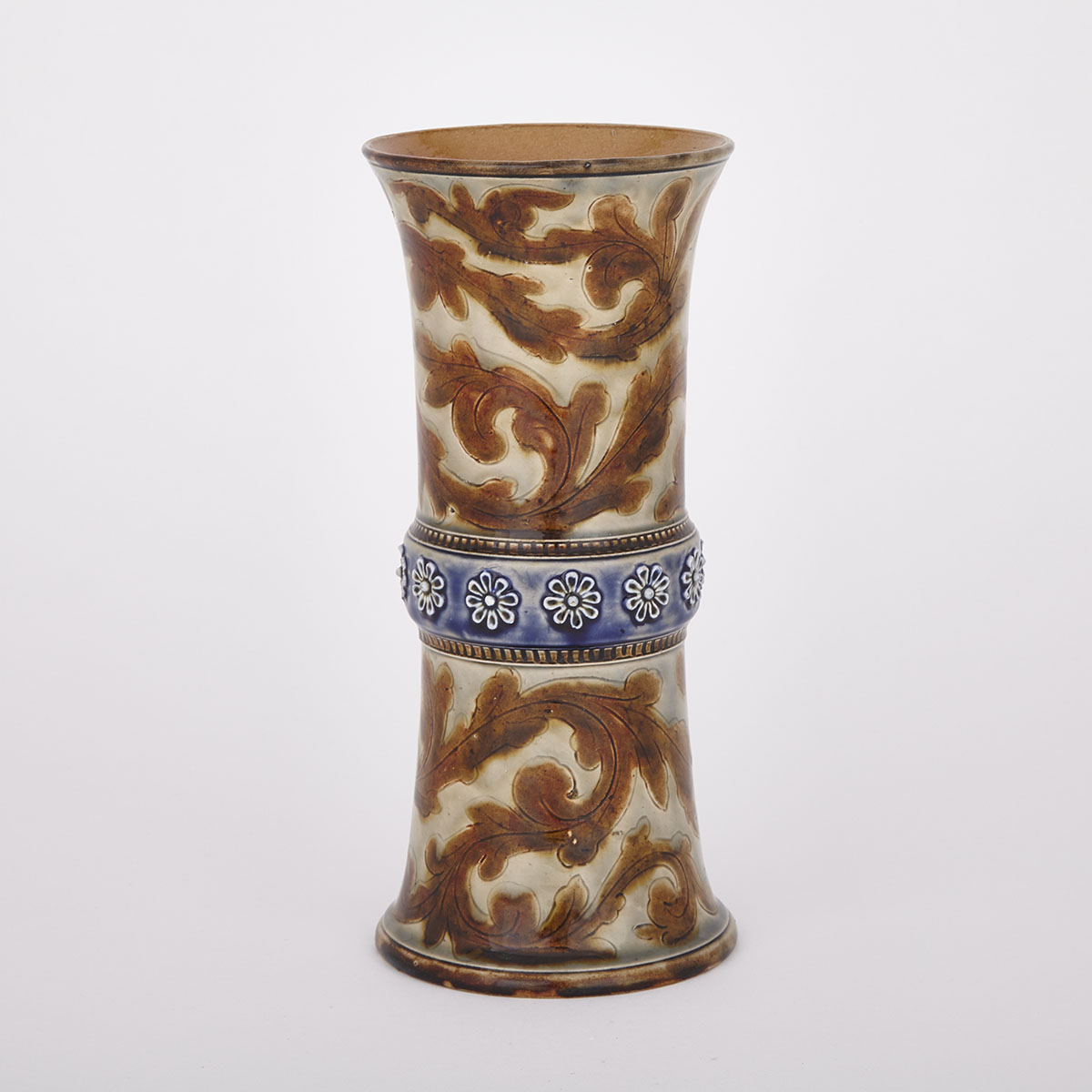 Doulton Lambeth Stoneware Vase, Arthur Barlow, 1874