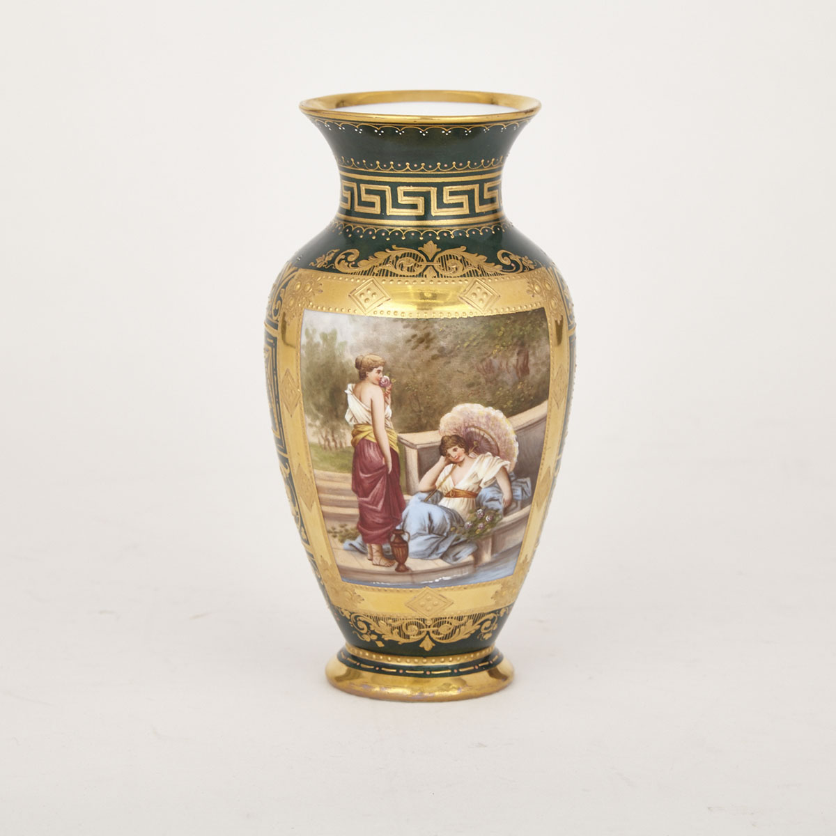 Vienna-Decorated Cabinet Vase, c.1900
