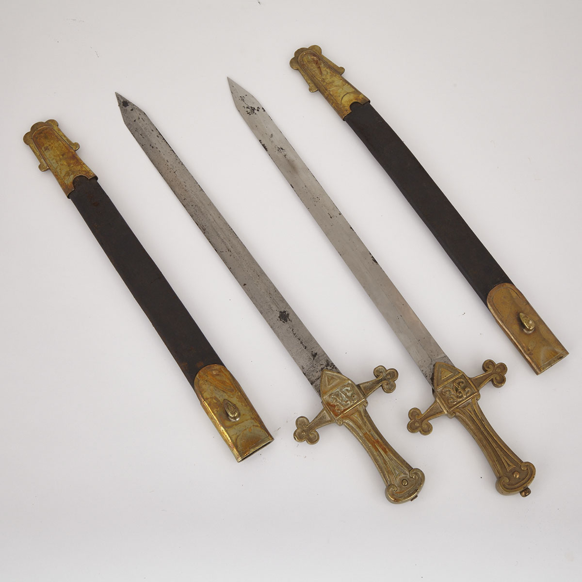 Two Victorian 1856 Pattern Mark I Drummer’s Swords, 19th century