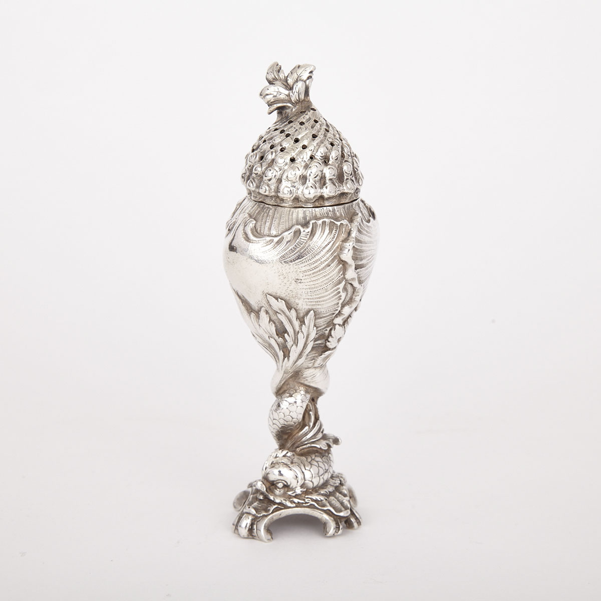 Continental Silver Caster, probably German, c.1900