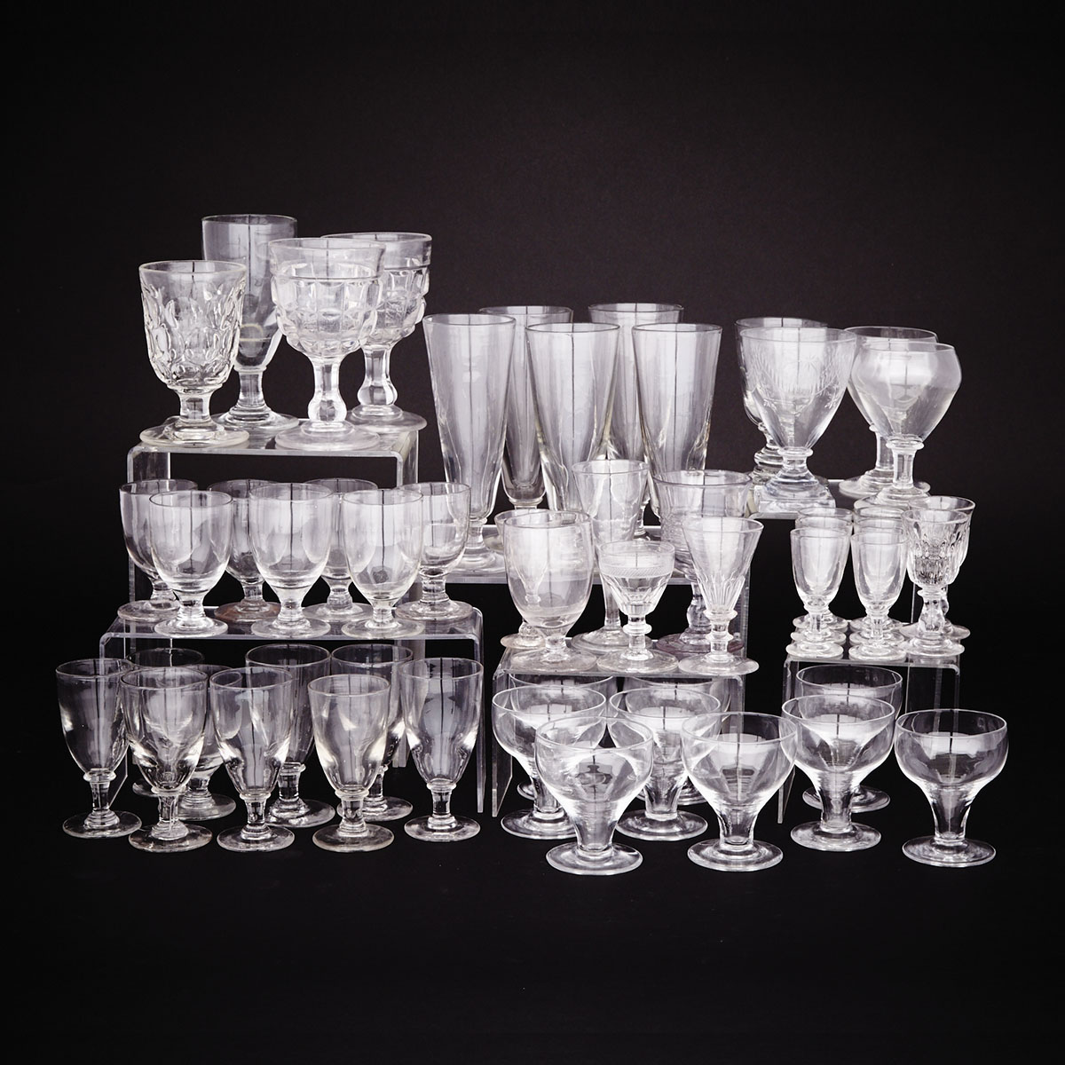 Fifty-Two Various Drinking Glasses, 18th century and later