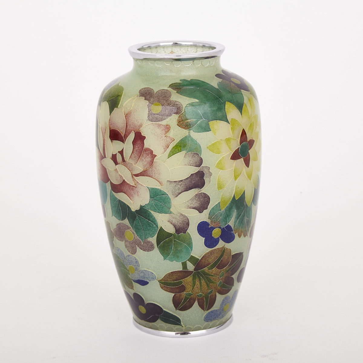 Japanese Plique-à-Jour Vase, 20th century