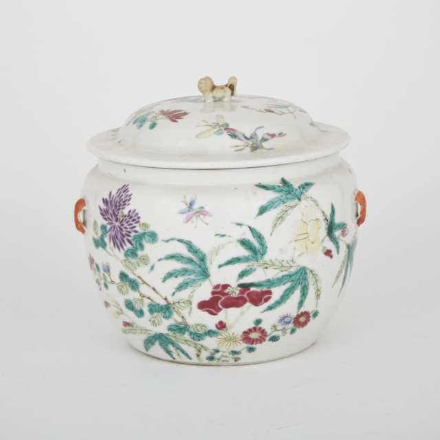 Famille Rose Covered Jar, 19th Century