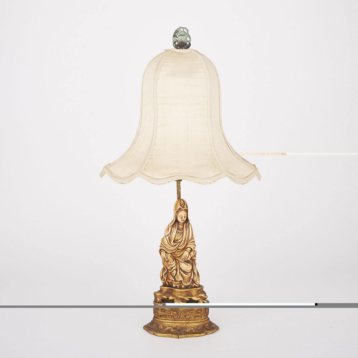 Ivorine Guanyin Lamp, Mid 20th Century