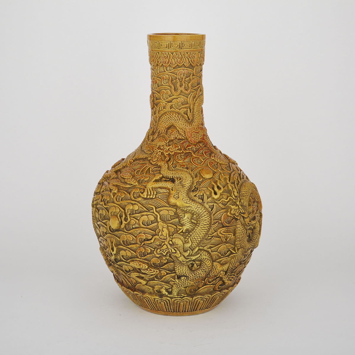 Massive Moulded Dragon Vase, Mid 20th Century