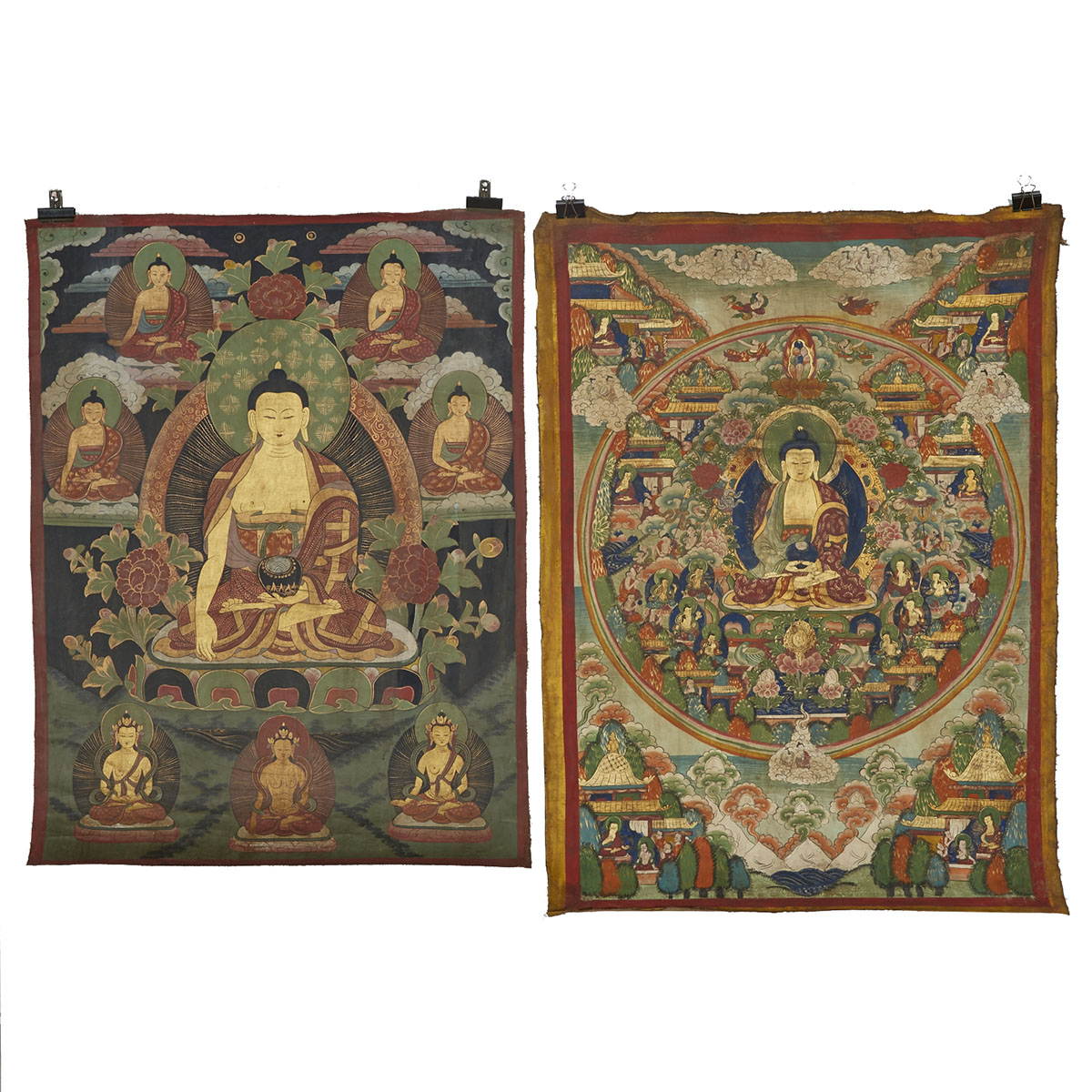 Set of Two Thangka, Early 20th Century