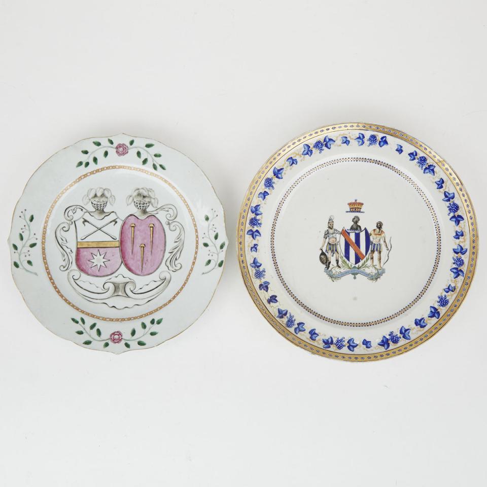 A Chinese Export Armorial Plate, Annesley, Qianlong Period, Circa 1795