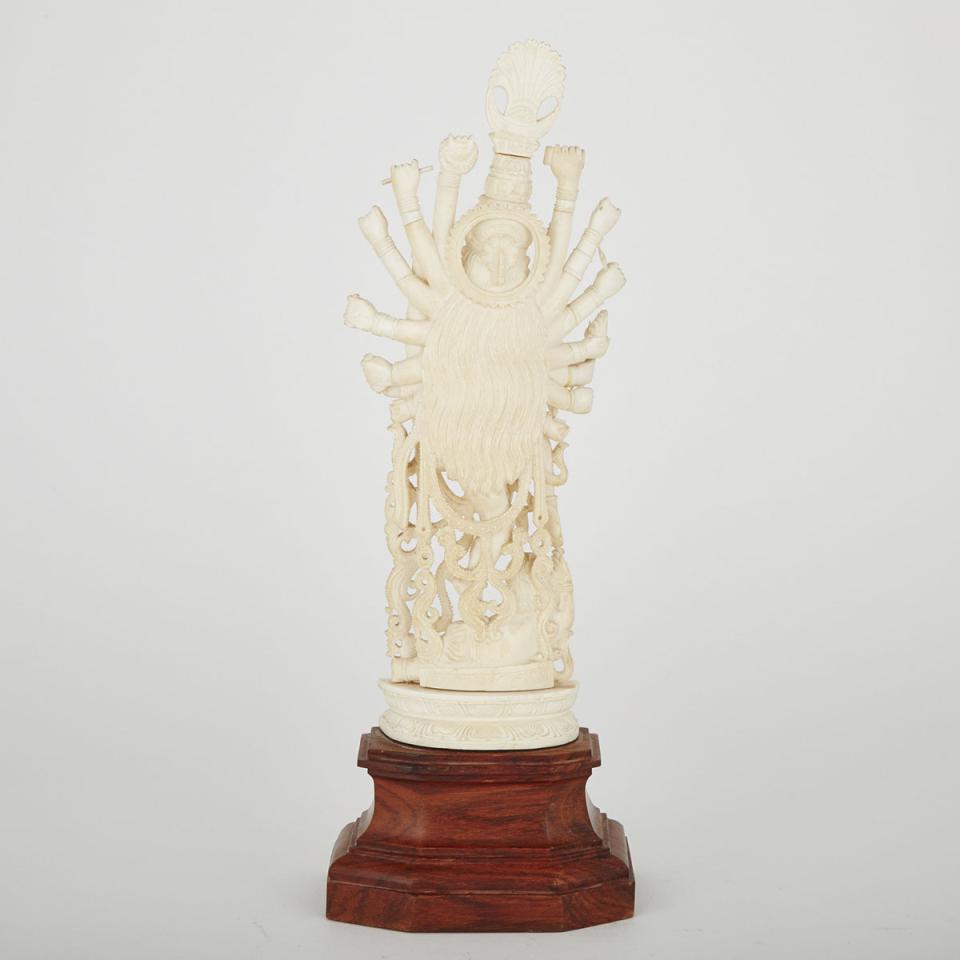 A Carved Ivory Indian Deity, Circa 1940