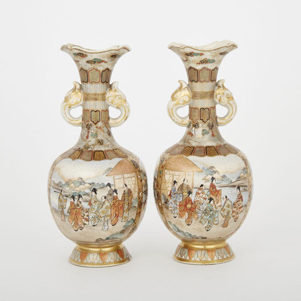 A Pair of Satsuma Vases