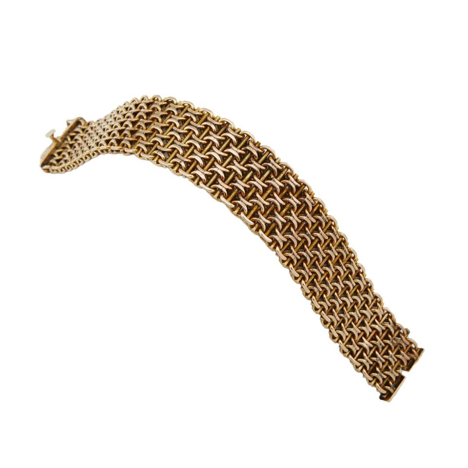 Austrian 14k Rose Gold Strap Bracelet