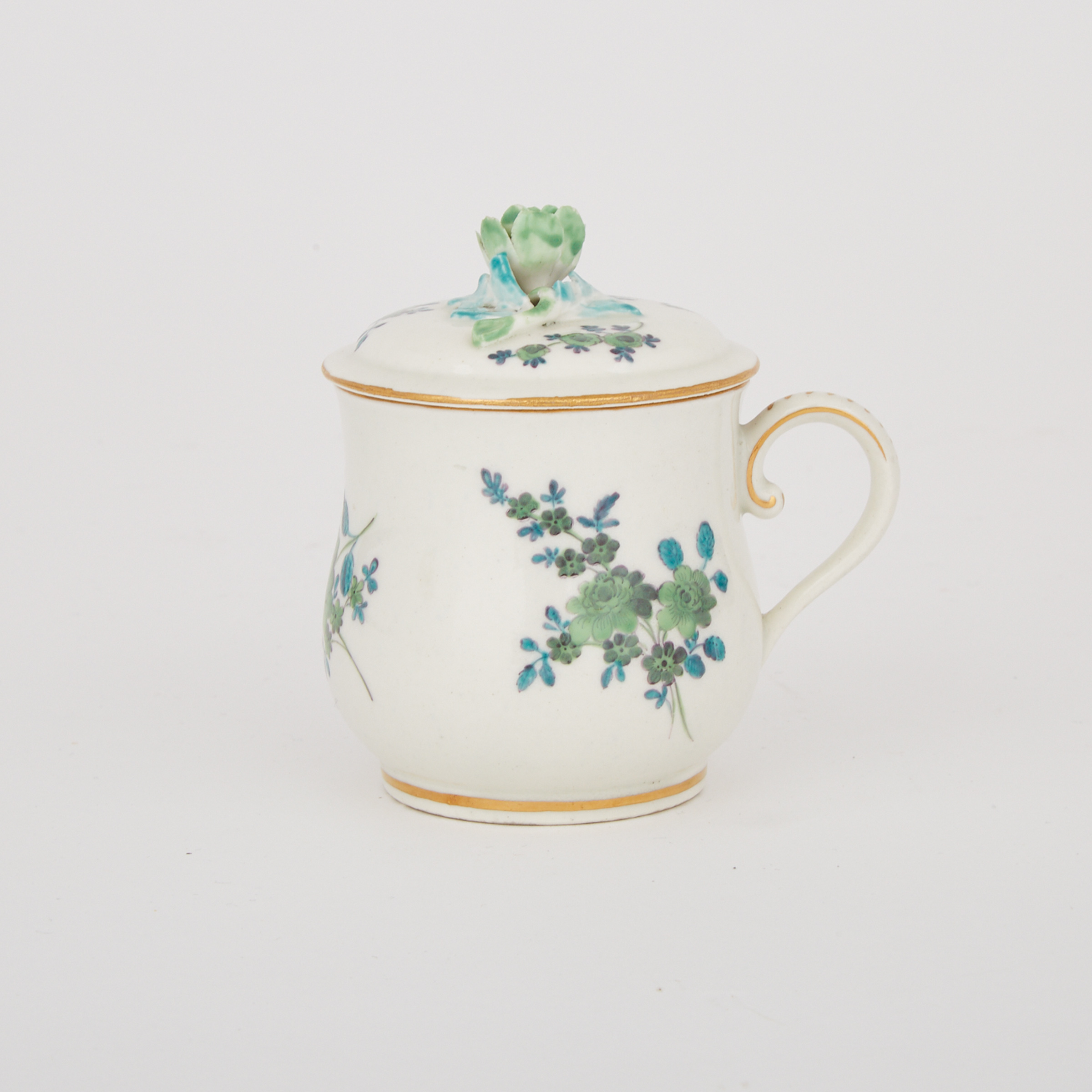 Worcester Custard Cup and Cover, c.1770 