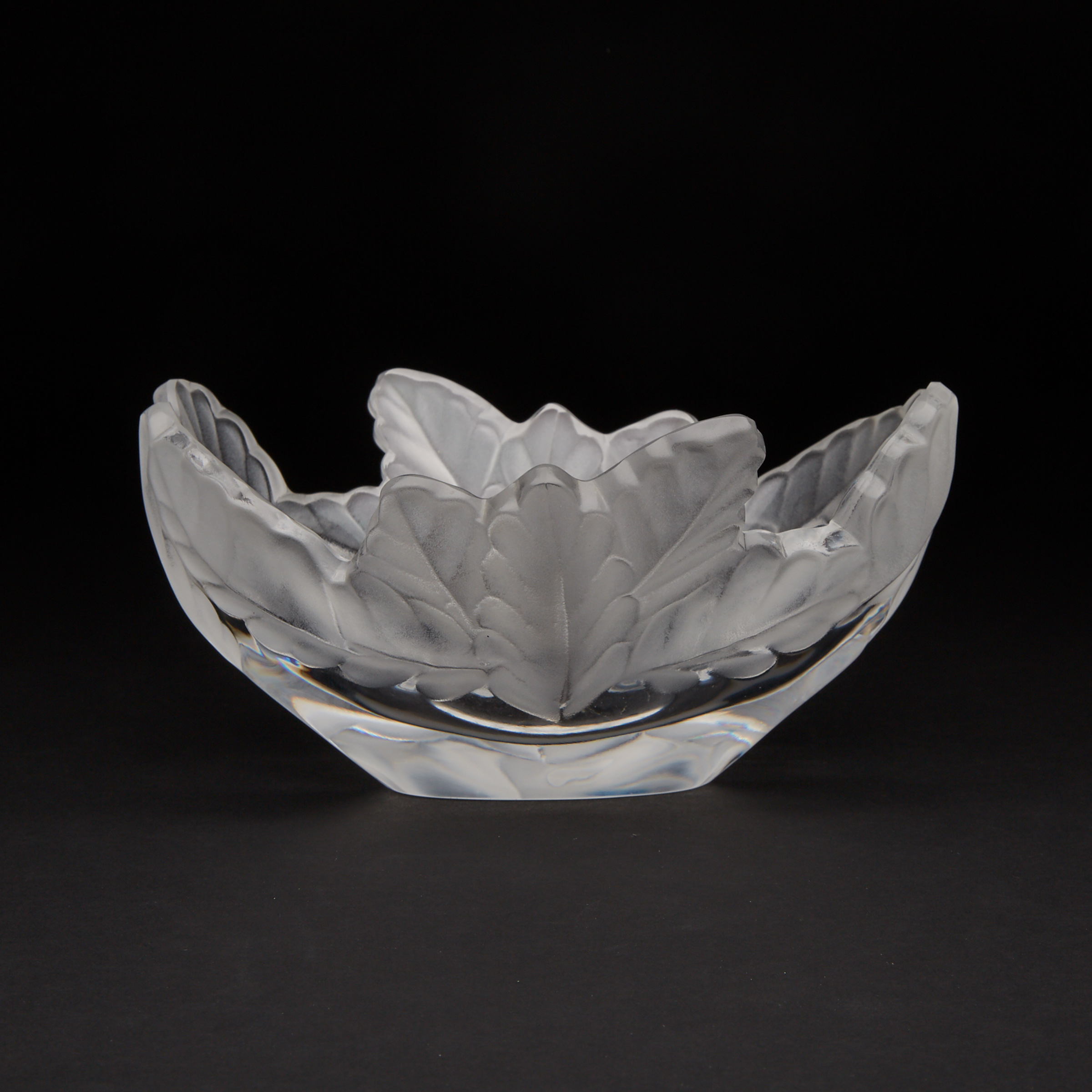 ‘Compiegne’, Lalique Moulded and Frosted Glass Bowl, post-1945