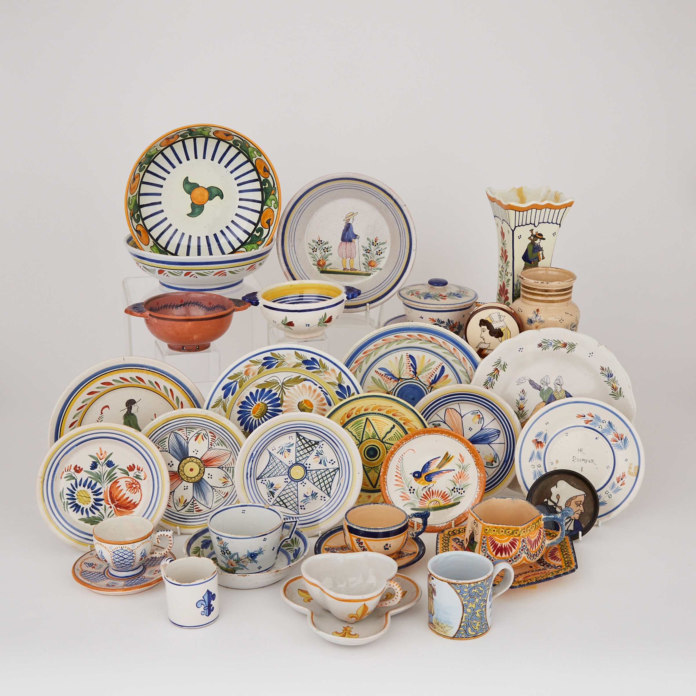 Group of Quimper Faience, late 19th/ 20th century