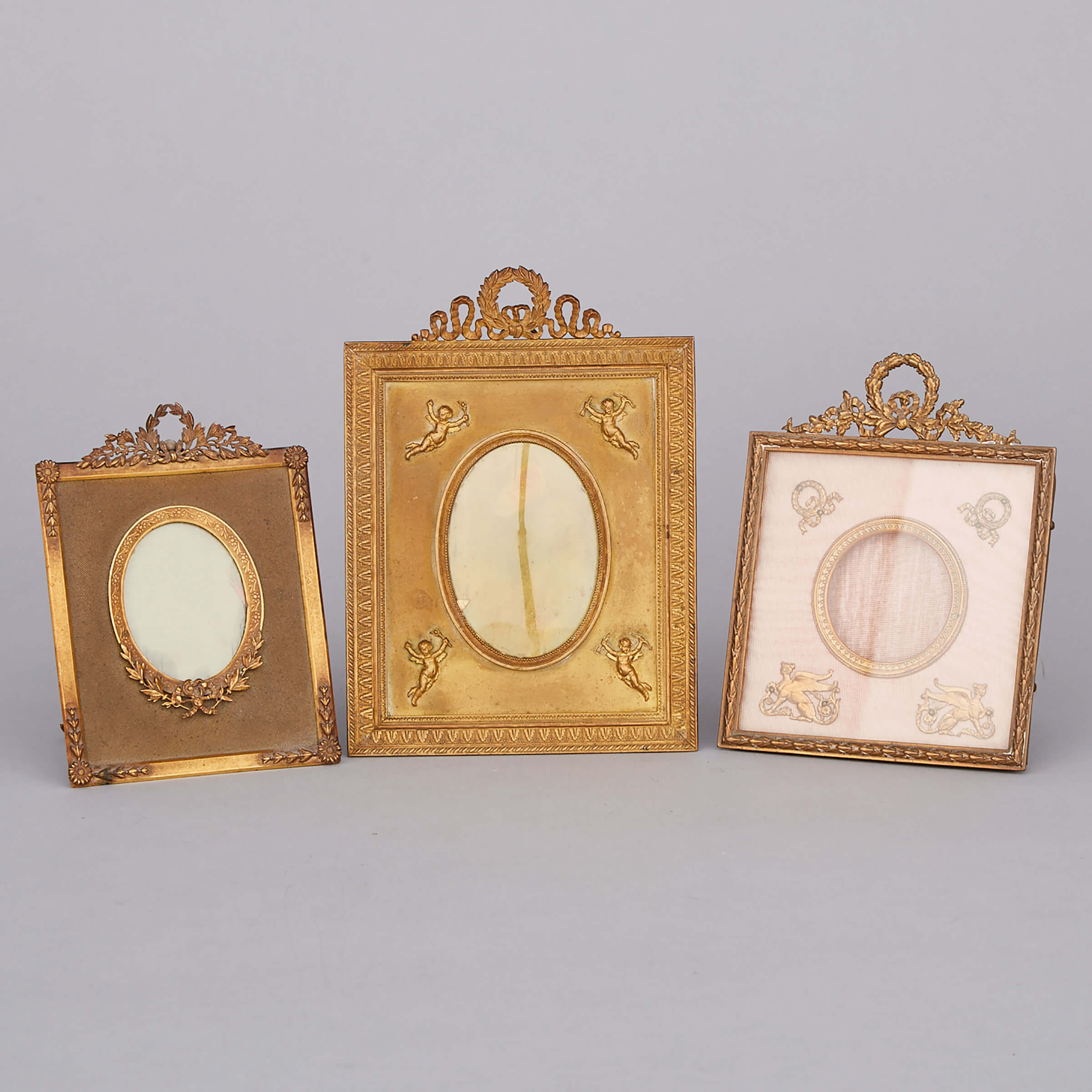 Three French Ormolu Easel Frames, 19th century