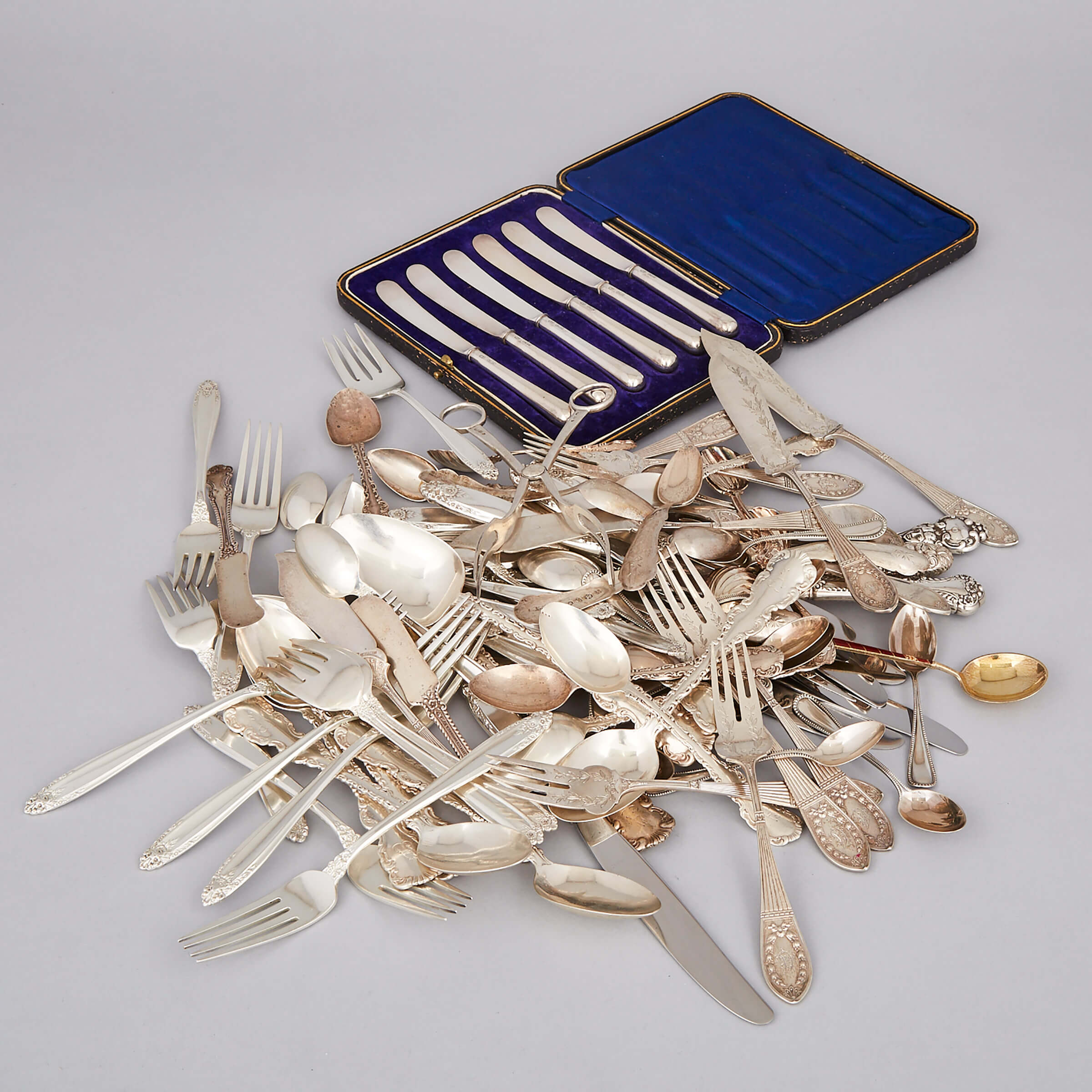 Group of North American, English and Continental Silver Flatware, 20th century