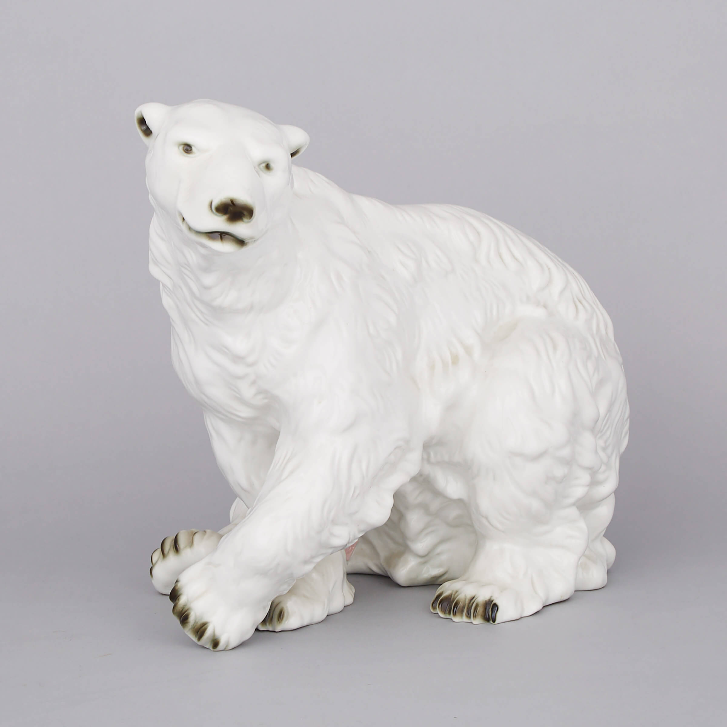 Royal Dux Large Model of a Polar Bear, early 20th century