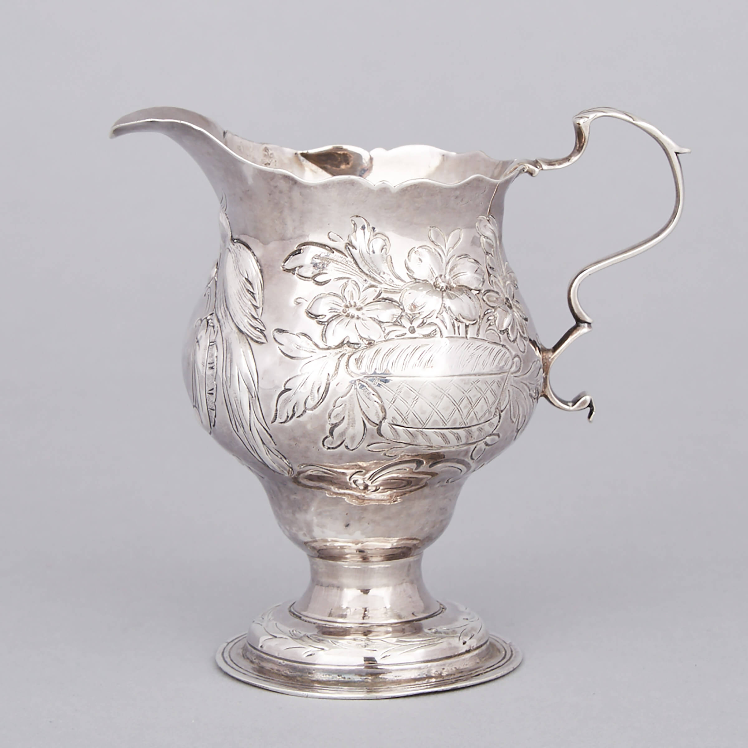 George III Silver Cream Jug, Elizabeth Muns, London, 1768