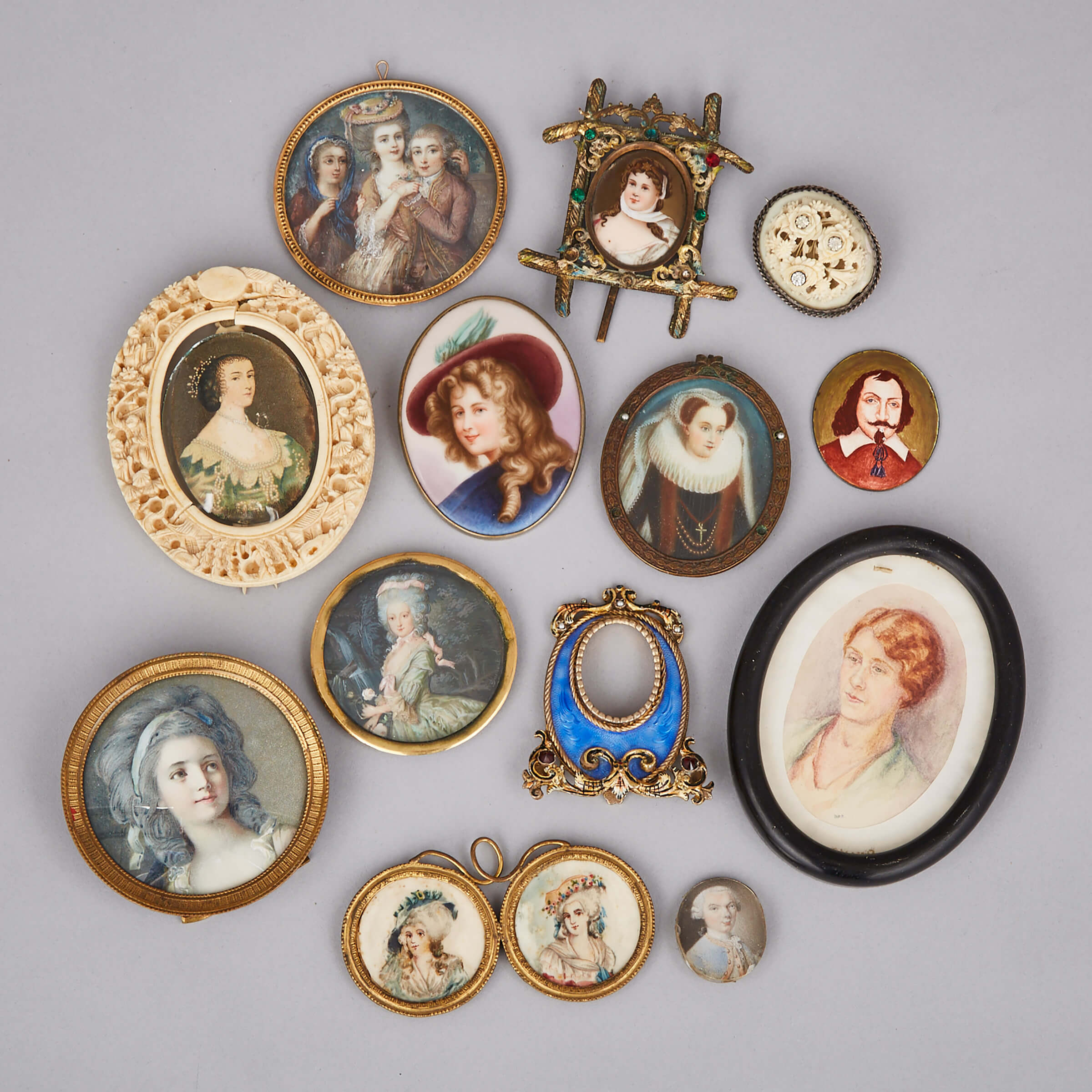 Miscellaneous Group of Portrait Miniatuares, 18th, 19th and early 20th centuries