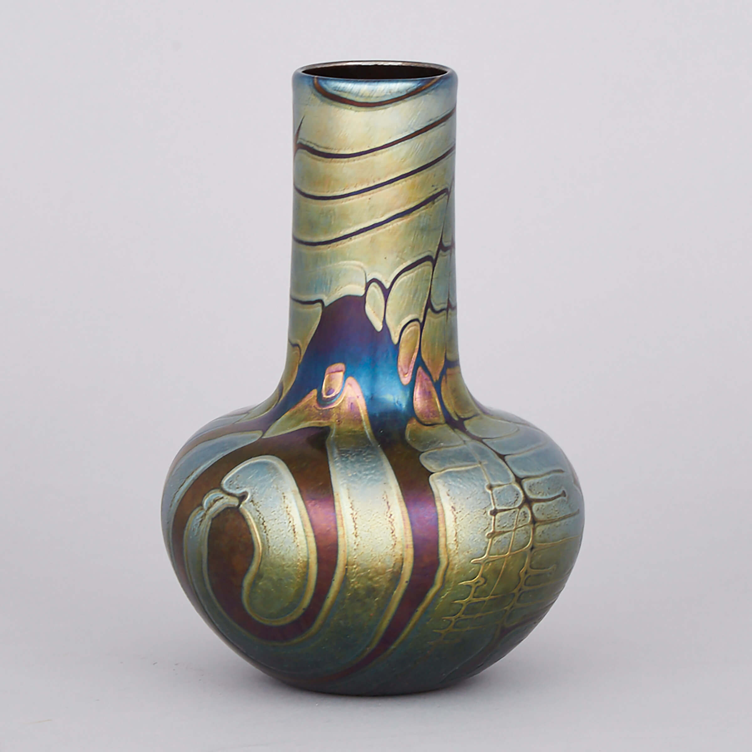 Jim Norton (Canadian, 1957-2016), Iridescent Glass Vase, c.2000