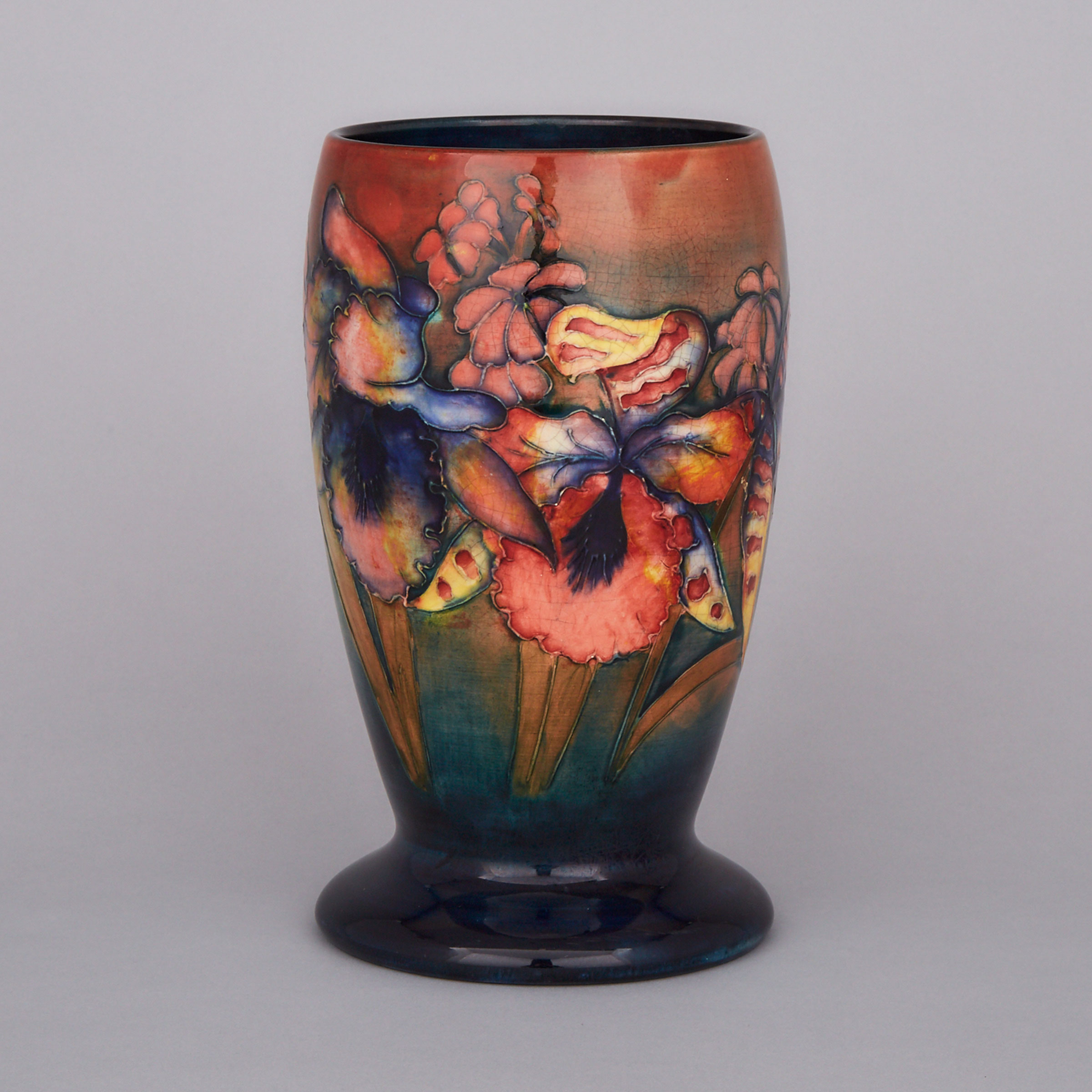 Moorcroft Flambé Orchids Vase, dated 1941