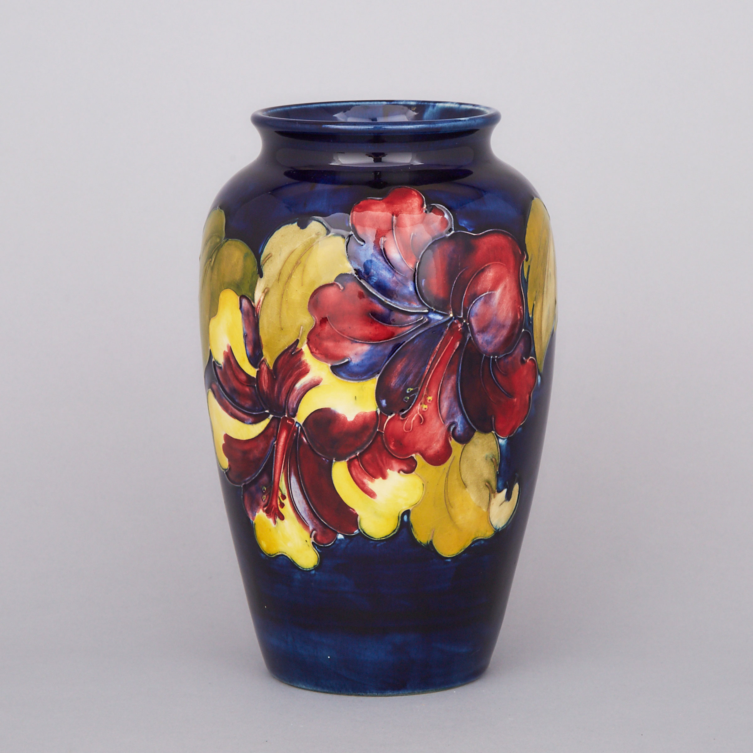 Moorcroft Hibiscus Vase, 1970s