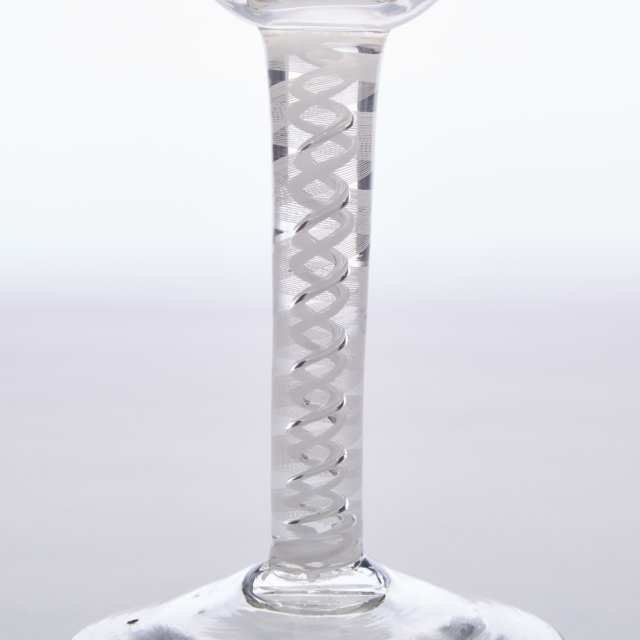 English Mixed Twist Stemmed Glass Goblet, c.1760-70
